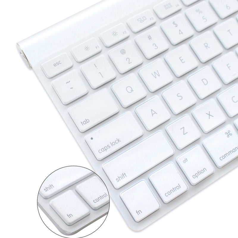 ProElife Ultra Thin Silicone Keyboard Protector Cover Skin for Apple Wireless Keyboard with Bluetooth MC184LL/B (Model A1314, U.S Layout) (Not Fits Magic Keyboard), Transparent - Image 3